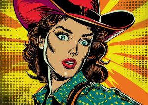 Vibrant Pop Art Heroine wall art