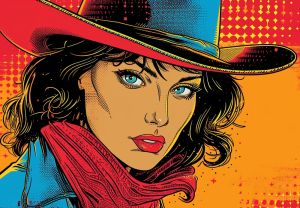 Vibrant Cowboy Pop Art Portrait wall art
