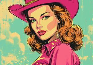Vibrant Western Pop Art Portrait wall art