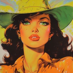 Vibrant Visions: Pop Art Cowgirl wall art