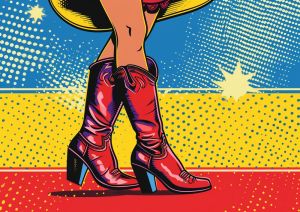 Vibrant Pop Art Boots wall art