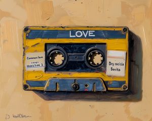 Retro Love: Pop Art Cassette wall art
