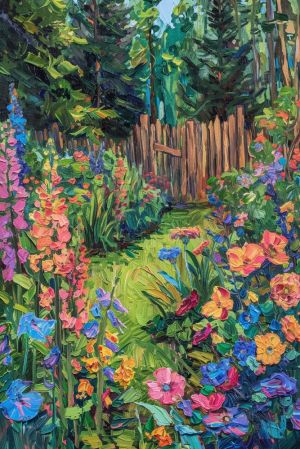 Vibrant Garden Pathway wall art