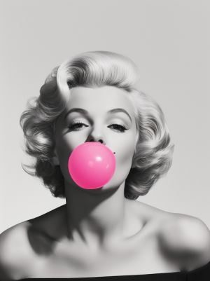 Iconic Pop Art: Bubblegum Glamour wall art