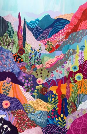 Vibrant Fantasy Landscape wall art
