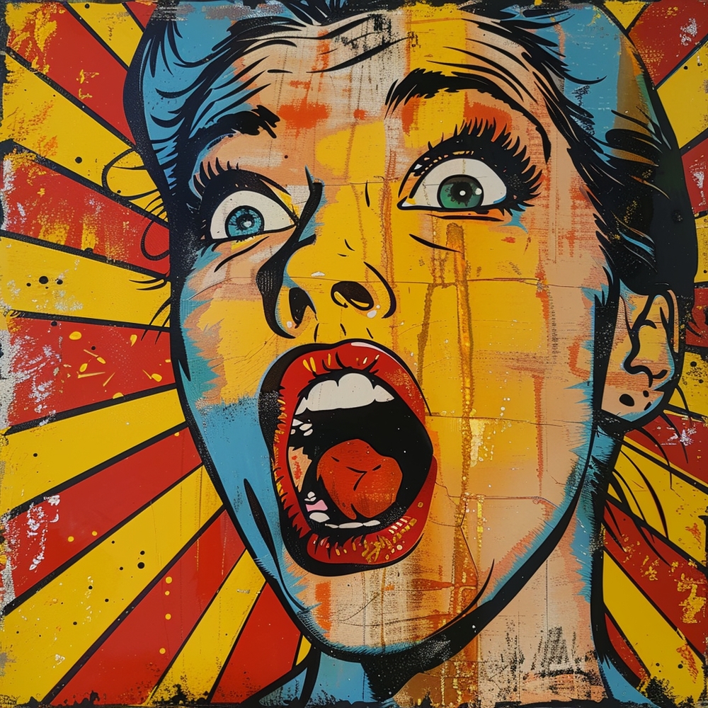 Vibrant Pop Art Explosion premium reproduction