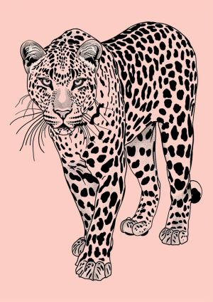 Contemporary Pop Art Leopard Illustration wall art