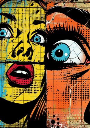 Dynamic Pop Art Fusion wall art