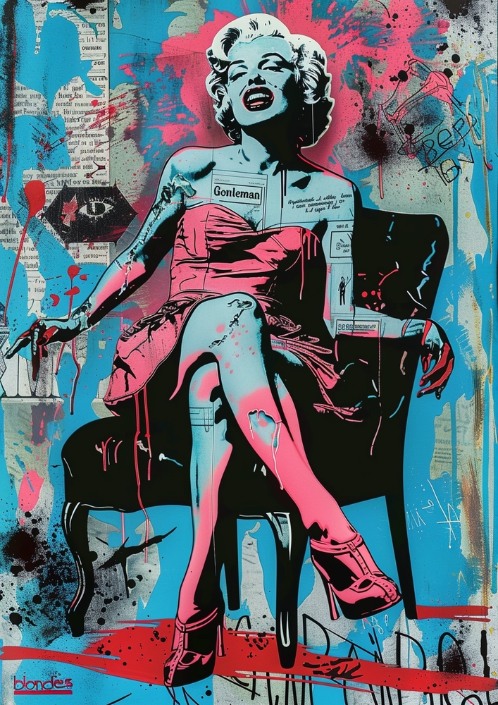Pop Art Iconography: Homage to Marilyn Monroe premium reproduction