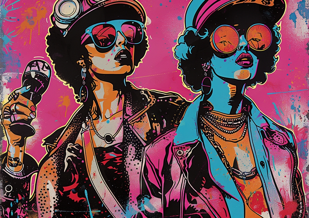 Vibrant Icons in Pop Art Fusion premium reproduction