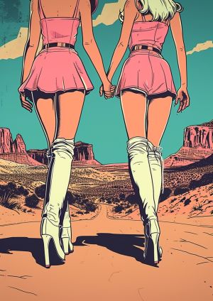 Pop Art Friendship in the Desert wall art