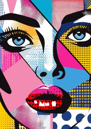 Vibrant Pop Art Portrait wall art
