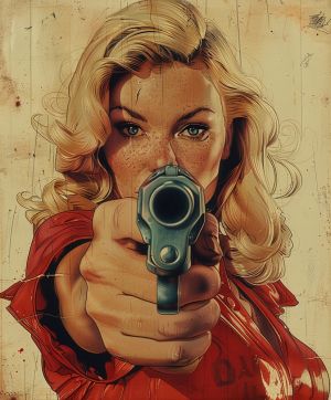 Dynamic Femme Fatale: A Pop Art Exploration wall art