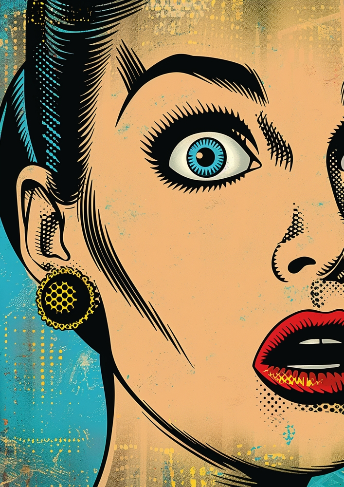Vibrant Pop Art Expression premium reproduction