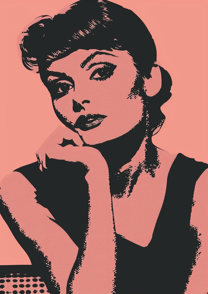 Retro Glamour Pop Art Portrait premium reproduction