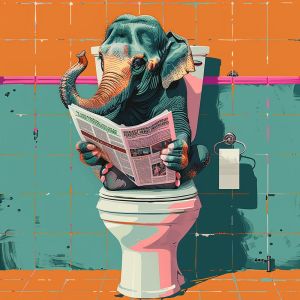 Whimsical Pop Art: Elephant in Modern Life wall art
