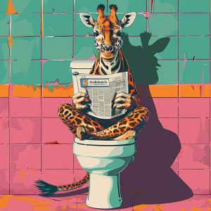 Whimsical Giraffe Pop Art wall art