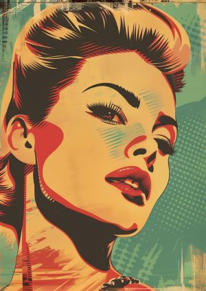 Vibrant Pop Art Portrait: Celebrating Iconic Style wall art