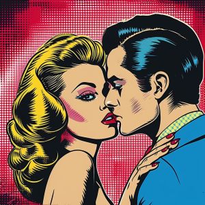 Dramatic Pop Art Romance wall art