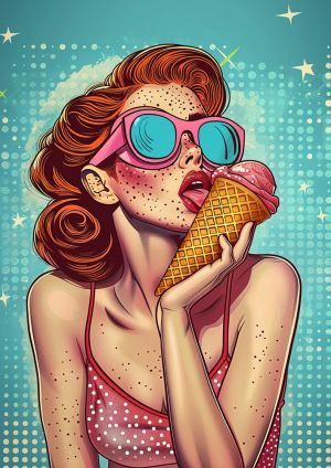 Vibrant Summer Delight - Pop Art Illustration wall art