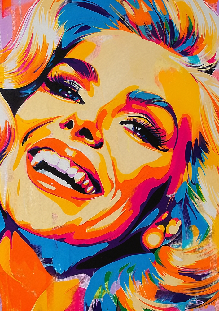 Vibrant Pop Art Portrait premium reproduction