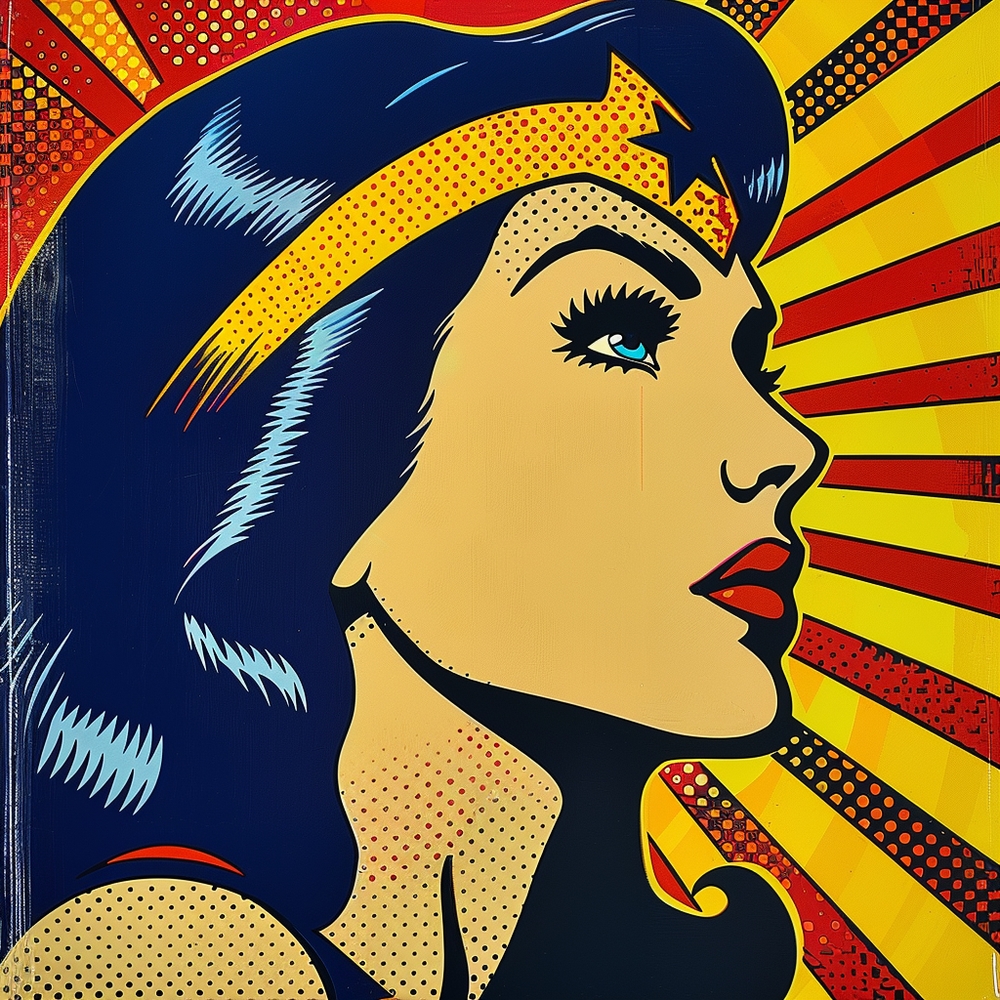 Iconic Pop Art Heroine premium reproduction