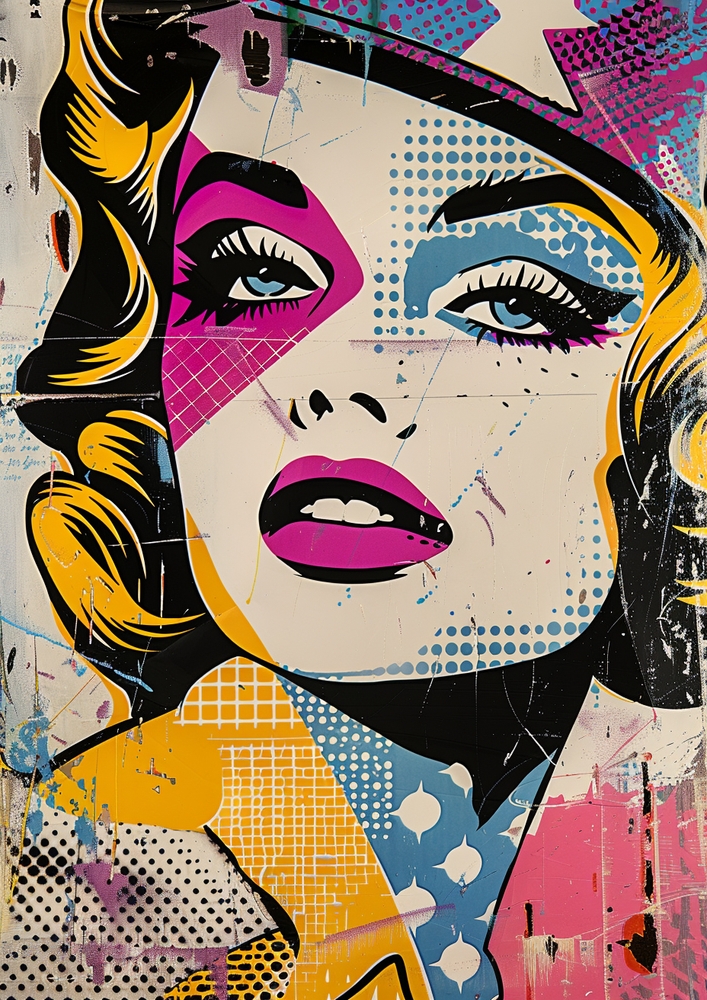 Vibrant Reflections of Pop Art Iconography premium reproduction