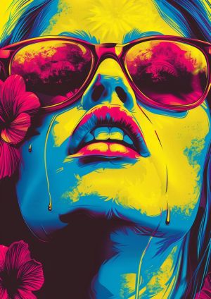 Vibrant Expression in Neon: A Pop Art Exploration wall art