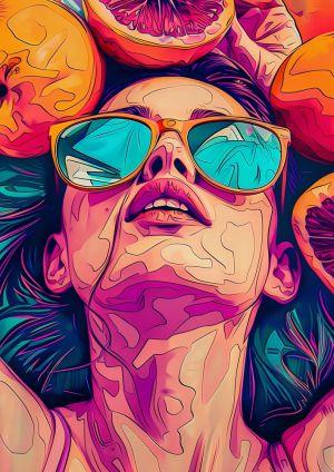Vibrant Reflections: Pop Art Fusion wall art
