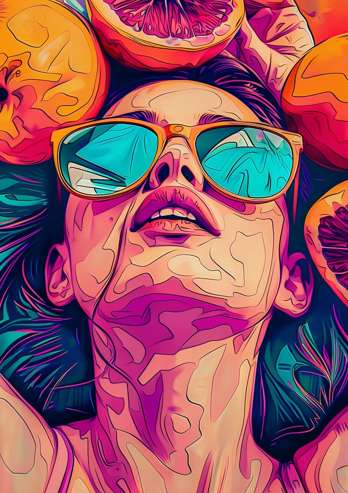 Vibrant Reflections: Pop Art Fusion premium reproduction