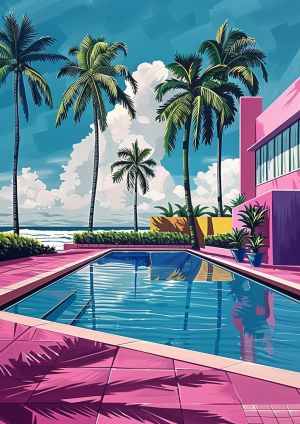 Tropical Dreamscape: Palm Oasis wall art