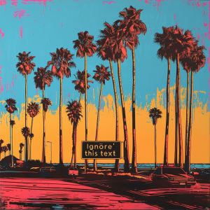 Vibrant Palms in Pop Art Style wall art