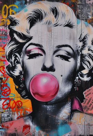 Iconic Pop Diva: Urban Art Tribute wall art