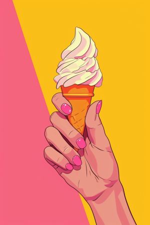 Vibrant Pop Art Ice Cream Delight wall art