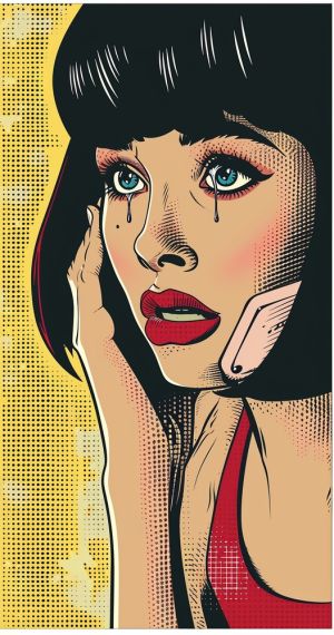 Pop Art Elegance: Tearful Reflection wall art