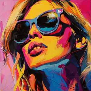 Vibrant Portrait in Pop Art Style wall art