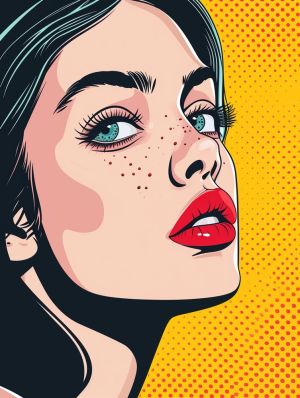 Vibrant Muse: Pop Art Portrait wall art