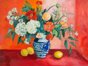 Vibrant Floral Bouquet in Still Life wall art