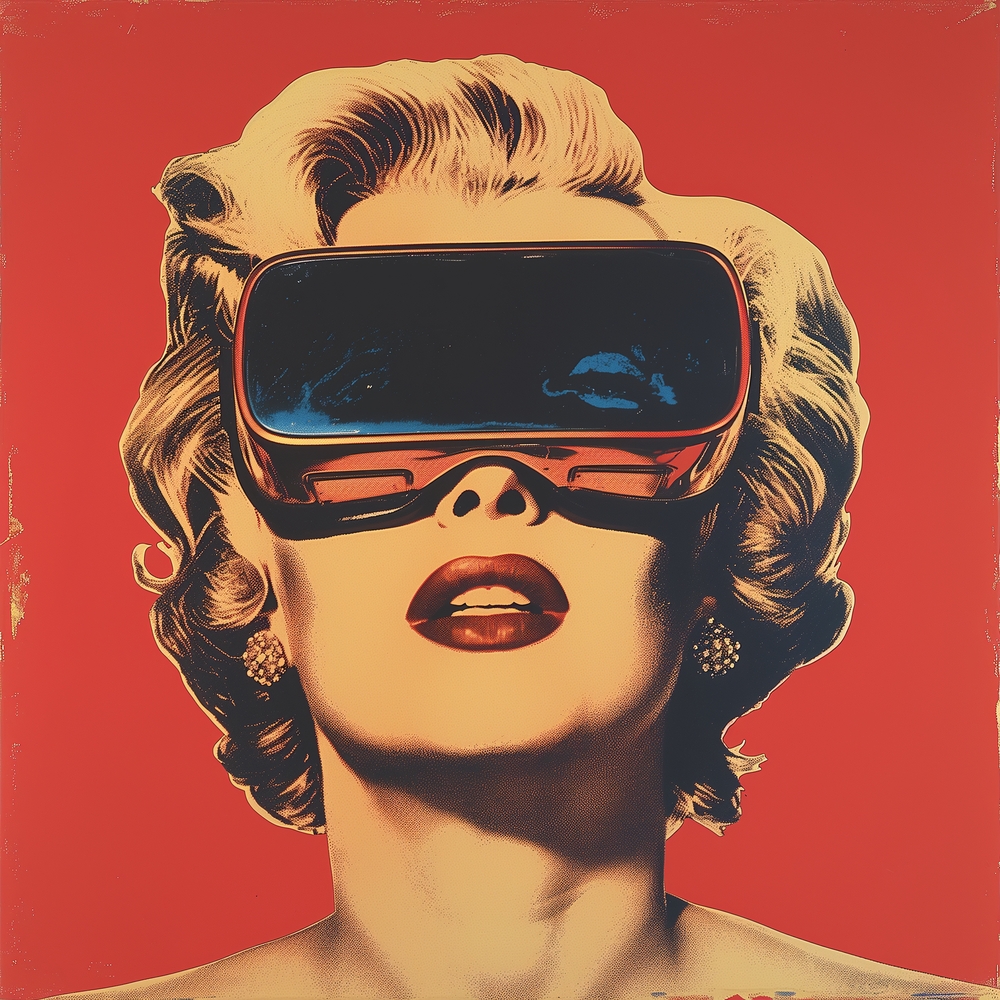 Retro Futurism Pop Art Portrait premium reproduction