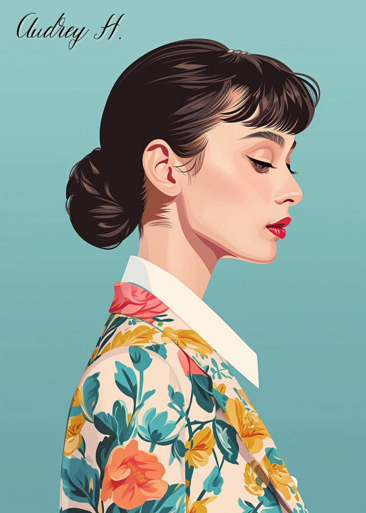 Audrey H. in Pop Art Elegance premium reproduction