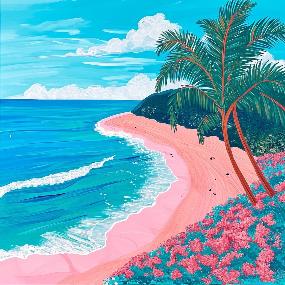 Vibrant Seascape in Pop Art Style premium reproduction
