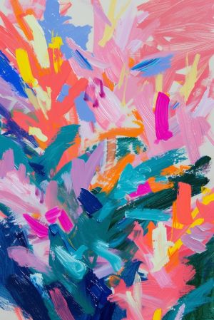 Vibrant Abstract Expressionism wall art