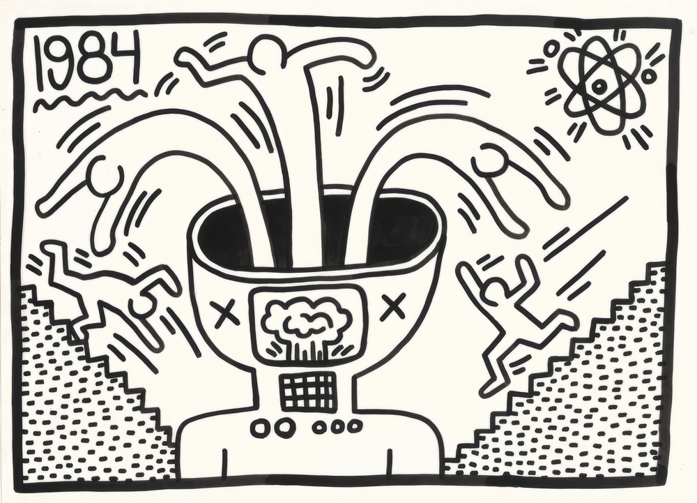Keith Haring 1984 Artwork premium reproduction