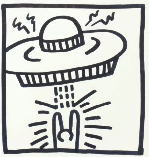 Iconic Pop Art UFO Illustration wall art