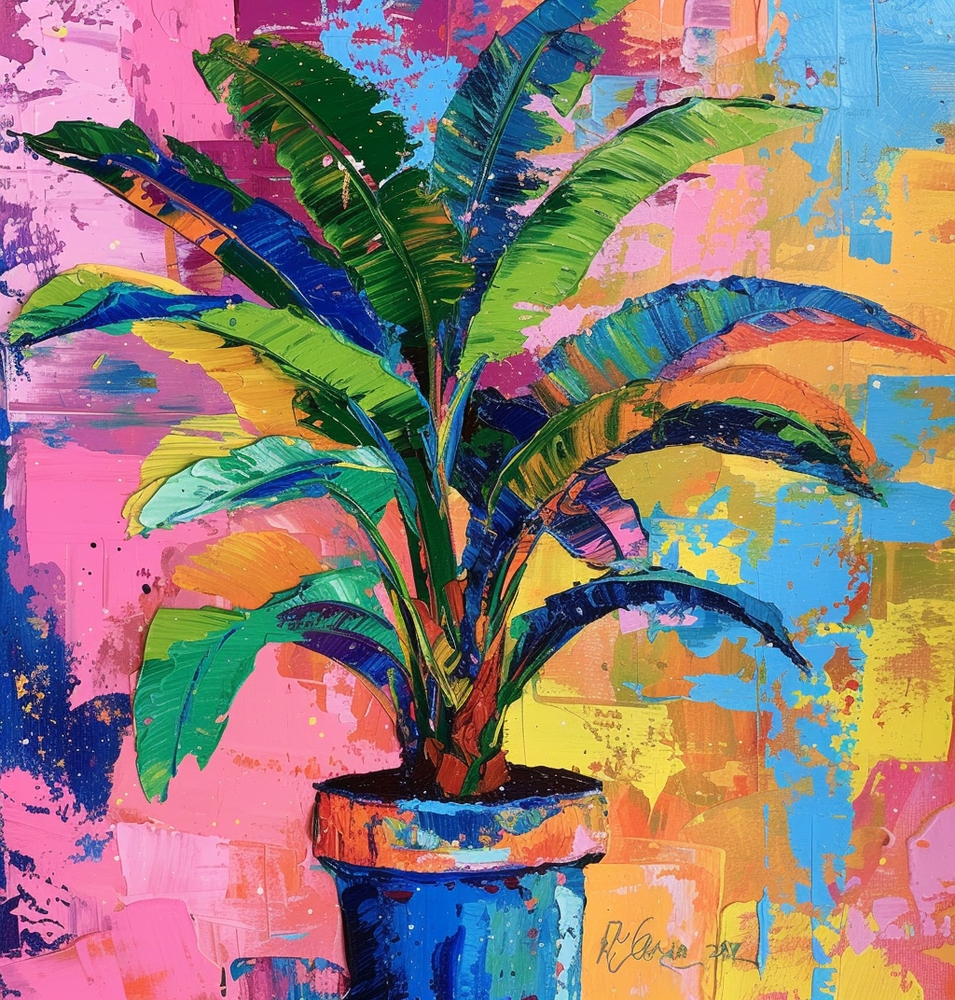 Vibrant Tropical Pop Art premium reproduction