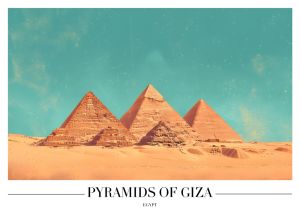 Majestic Pyramids of Giza: A Celestial View wall art
