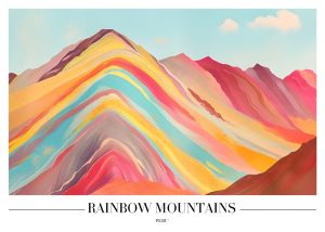 Rainbow Mountains of Peru: Nature's Vibrant Canvas wall art