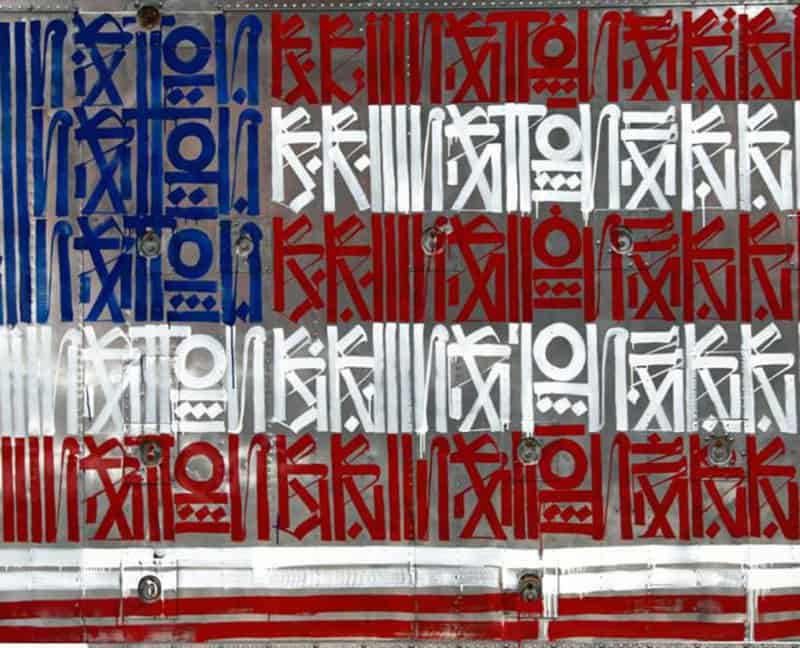 Retna American Flag Art premium reproduction