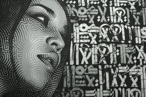 Retna and El Mac Collaboration wall art