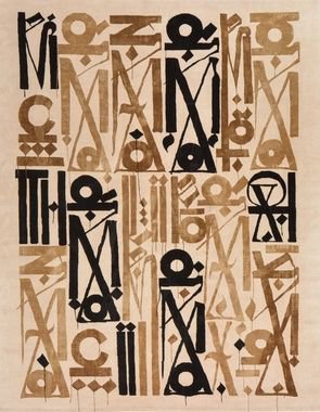 Retna Resurrect Multi - Contemporary Calligraphy Art premium reproduction